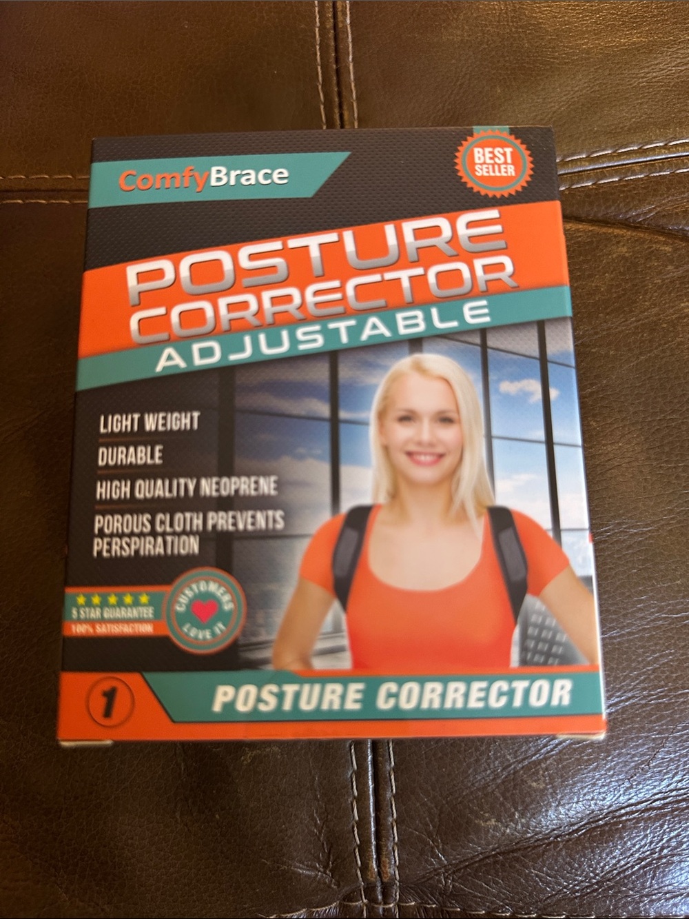 Adjustable Posture Corrector in Orange